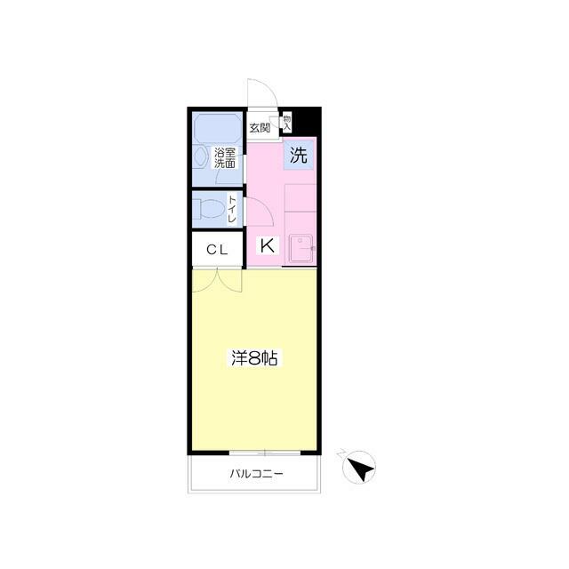 24.63平米　通勤・通学に便利な１Ｋ！