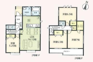 ２号棟、間取り図です。