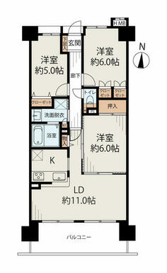 ３ＬＤＫ　６７．７４㎡