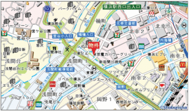 横浜駅から平坦徒歩８分