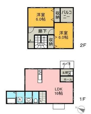 全室洋室、広々１６帖のＬＤＫ