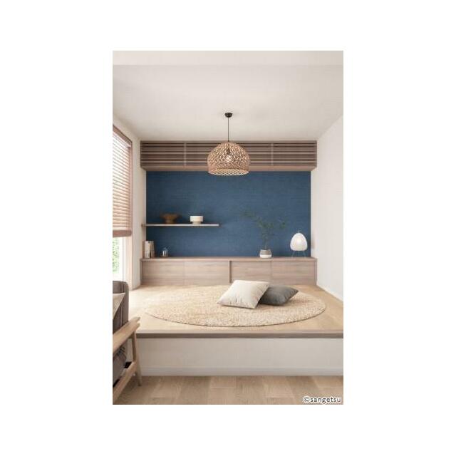 １階居室アクセントクロス