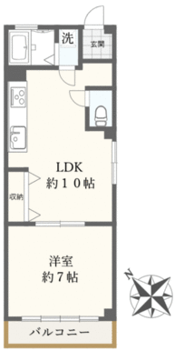 ゆったり使える１ＬＤＫ