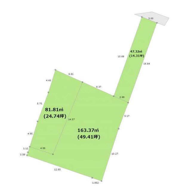 284.30(実測)平米の土地！