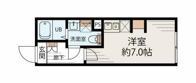 S－Terrace 元住吉 401 ワンルーム 川崎市中原区の新築貸