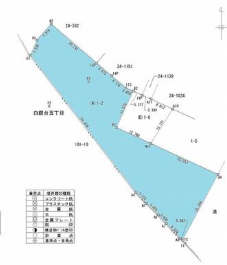 【測量図】間口が大変広い物件です。