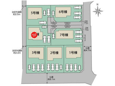 福岡市西区今宿上ノ原6棟 区画図
