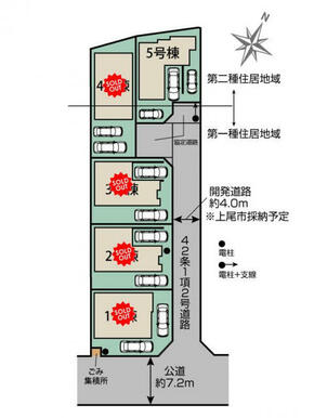 上尾市上野5棟 区画図