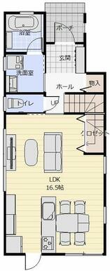 ５号地１階参考プラン例