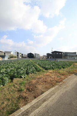 東側に広がる農地