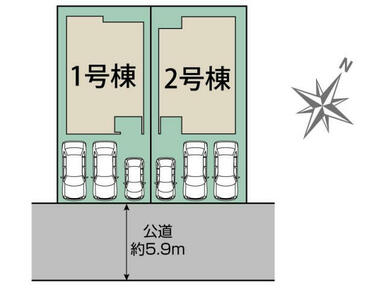 尾張旭市緑町緑ケ丘2棟 区画図