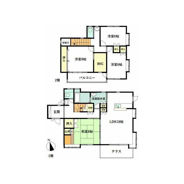 浴室、1階トイレリフォーム済み！収納充実の4LDK！