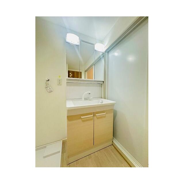 新品交換済の洗面台