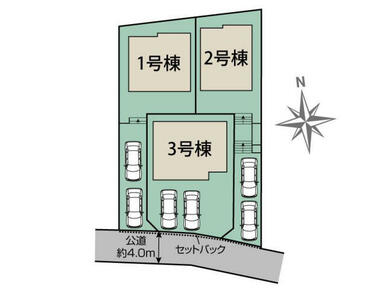 取手市台宿1丁目3棟 区画図