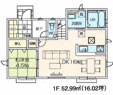 ２号１階間取り