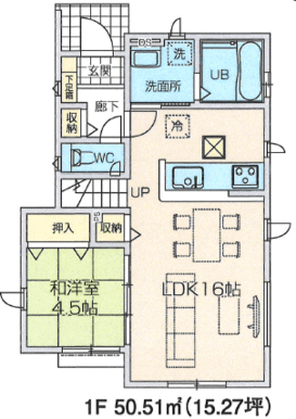 ３号棟１階間取り