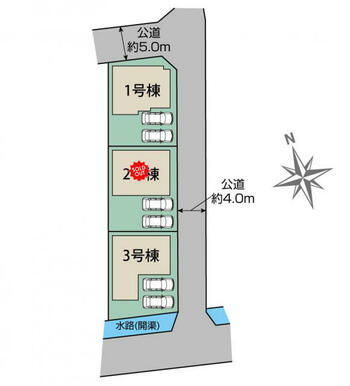 岩倉市石仏町長南屋敷3棟　区画図