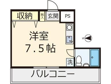 クレサンバレー２０８号室　間取り