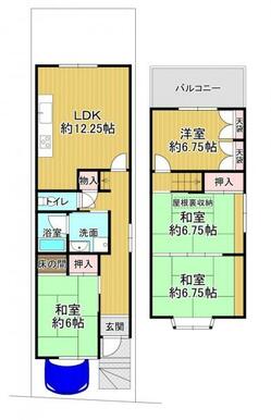 間取り４LDK 建物約25.78坪