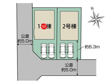 千葉市若葉区小倉台6丁目2棟 区画図