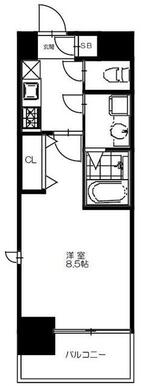 Ａタイプ（２５．３０㎡）＿２０１～１００１号室（２０３～１００３号室はＡの反転）