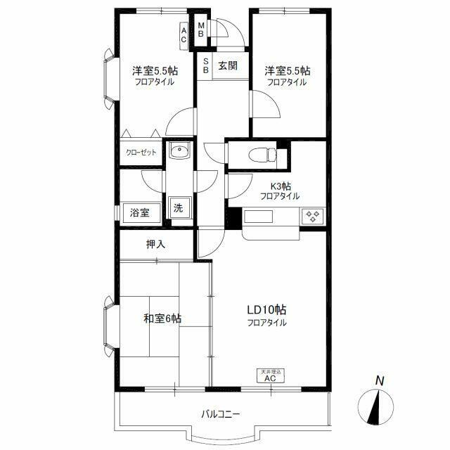 南向き☆最上階角部屋☆２面採光★