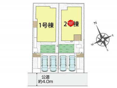 千葉市稲毛区園生町2棟 区画図