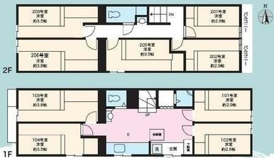 シェアハウス全体間取り図