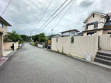 前面道路と現地です