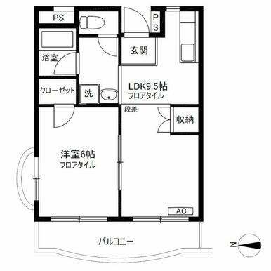 ２面採光１ＬＤＫ