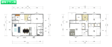 建物プラン例　土地１６２．５０　延床面積１０７．６５㎡