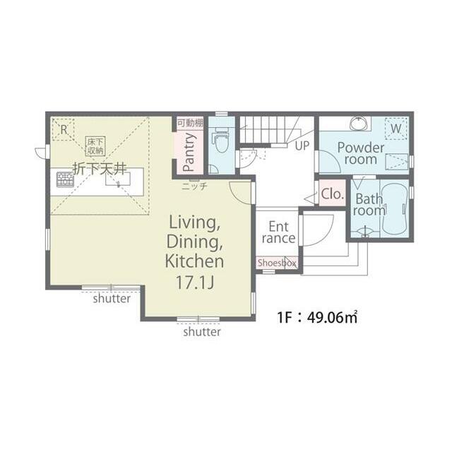 １号棟　１階間取り図