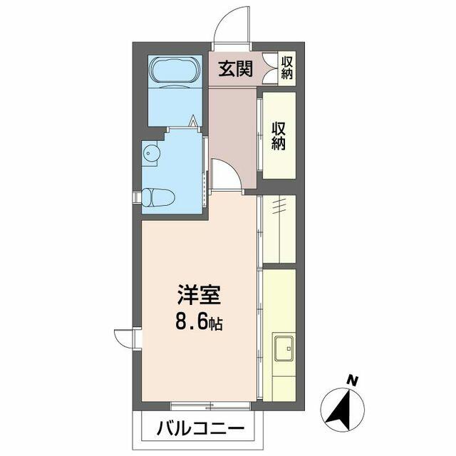 サザンクロス ００１０２ ワンルームの画像