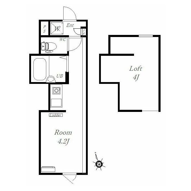 広々ロフト付きワンルーム