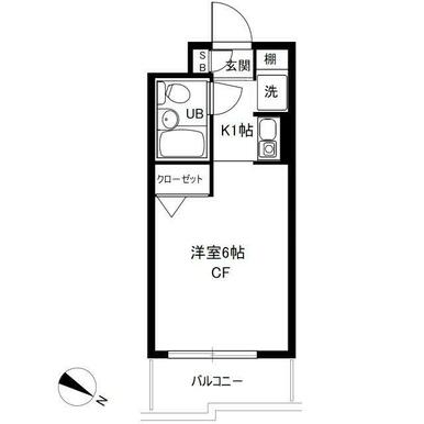 洋室６帖・１Ｋタイプ