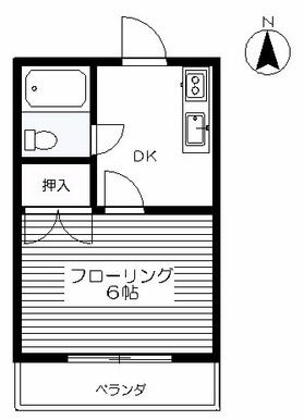 広めの１Ｋ　タイプ　１９．８３平米あります