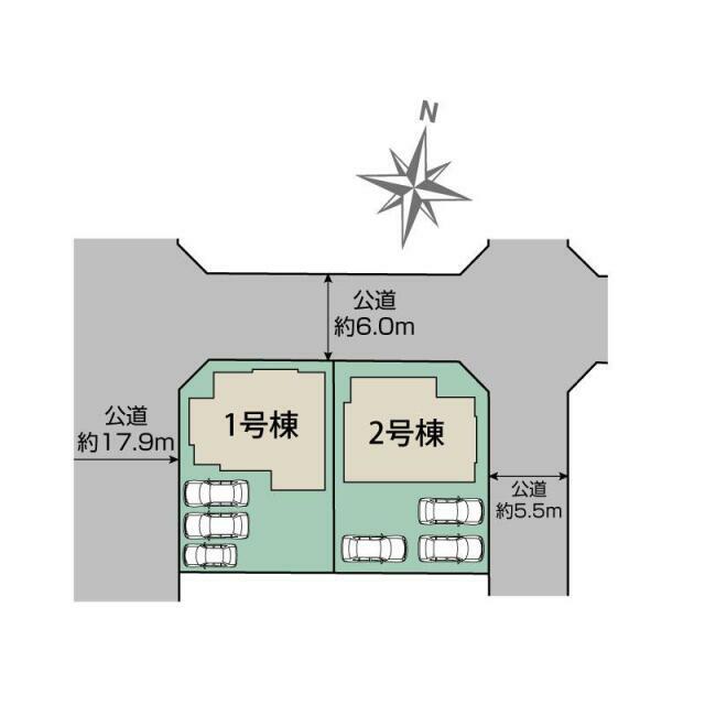 壬生町幸町3丁目2棟 区画図