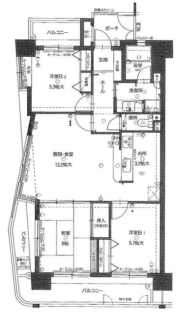 物件画像 福岡市中央区 清川３丁目 (渡辺通駅) 9階 3LDK