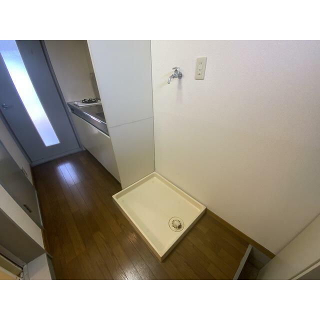 防水パン付の室内洗濯機置場