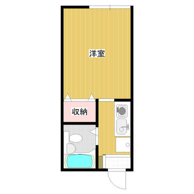 ２階のお部屋です。ベランダもあります。