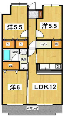 ３ＬＤＫファミリータイプマンションです　　　※　当社管理物件です！