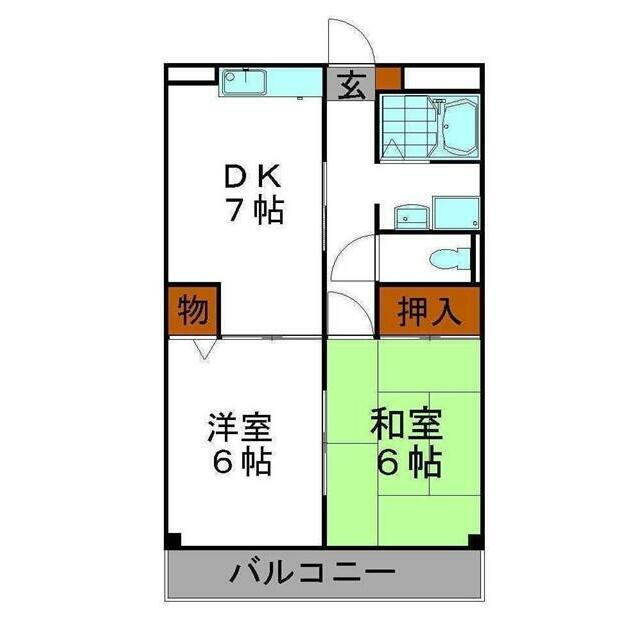 画像は０１・０３号室、０２・０５号室は反転