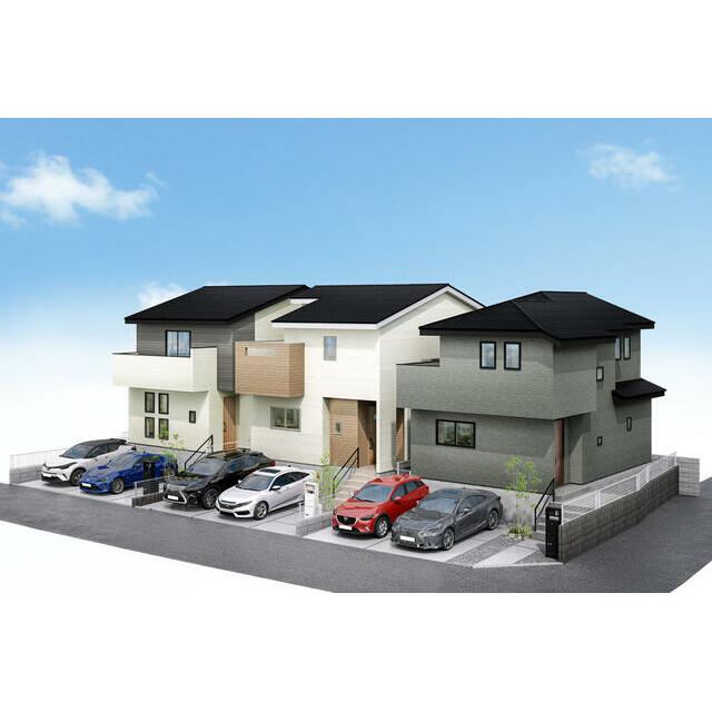 1号棟・2号棟・3号棟　連棟外観完成予想図