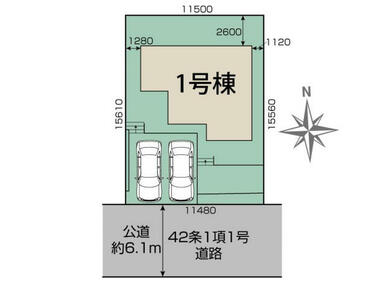 大津市日吉台4丁目3期1棟 区画図