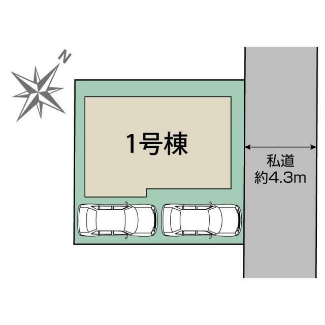 北本市二ツ家4丁目1棟 区画図