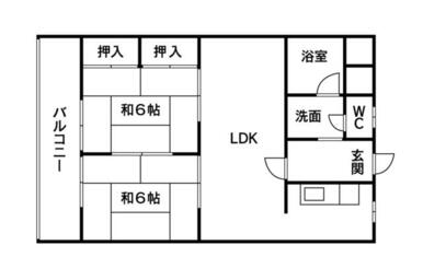 ６１㎡の間取です。