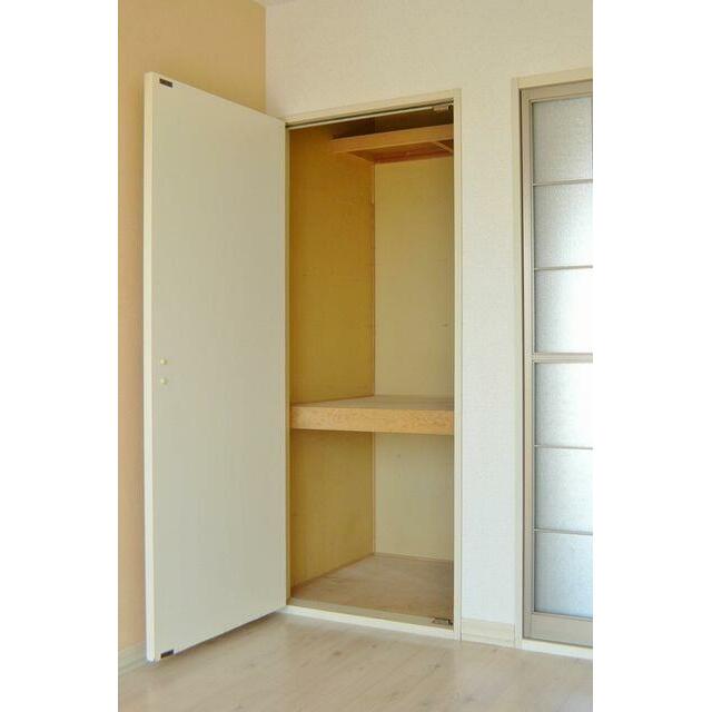 洋室部分の収納　天井までの大きな物でかなりの量の物が収納できます