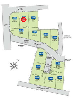 東村山市 新秋津所沢13区画 区画図