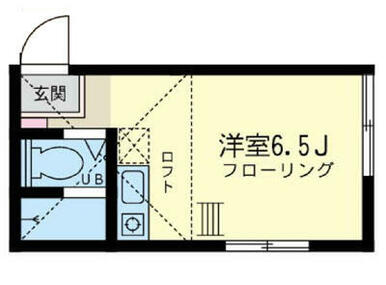 １０３　洋室６．５帖＋ロフト４帖・ロフト高１．４ｍ