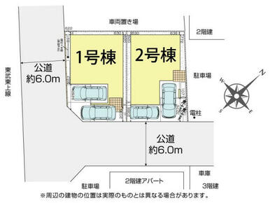 坂戸市関間4丁目2棟 区画図